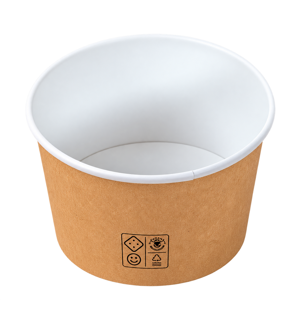 Pote de papel personalizado Kraft Bowls de 200 ml
