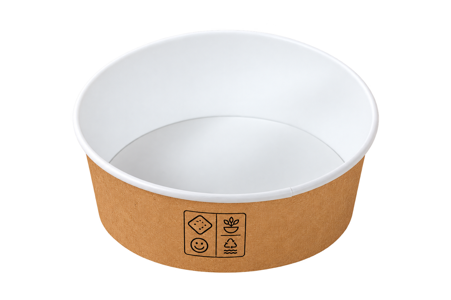 Pote de papel personalizado Kraft Bowls de 950 ml