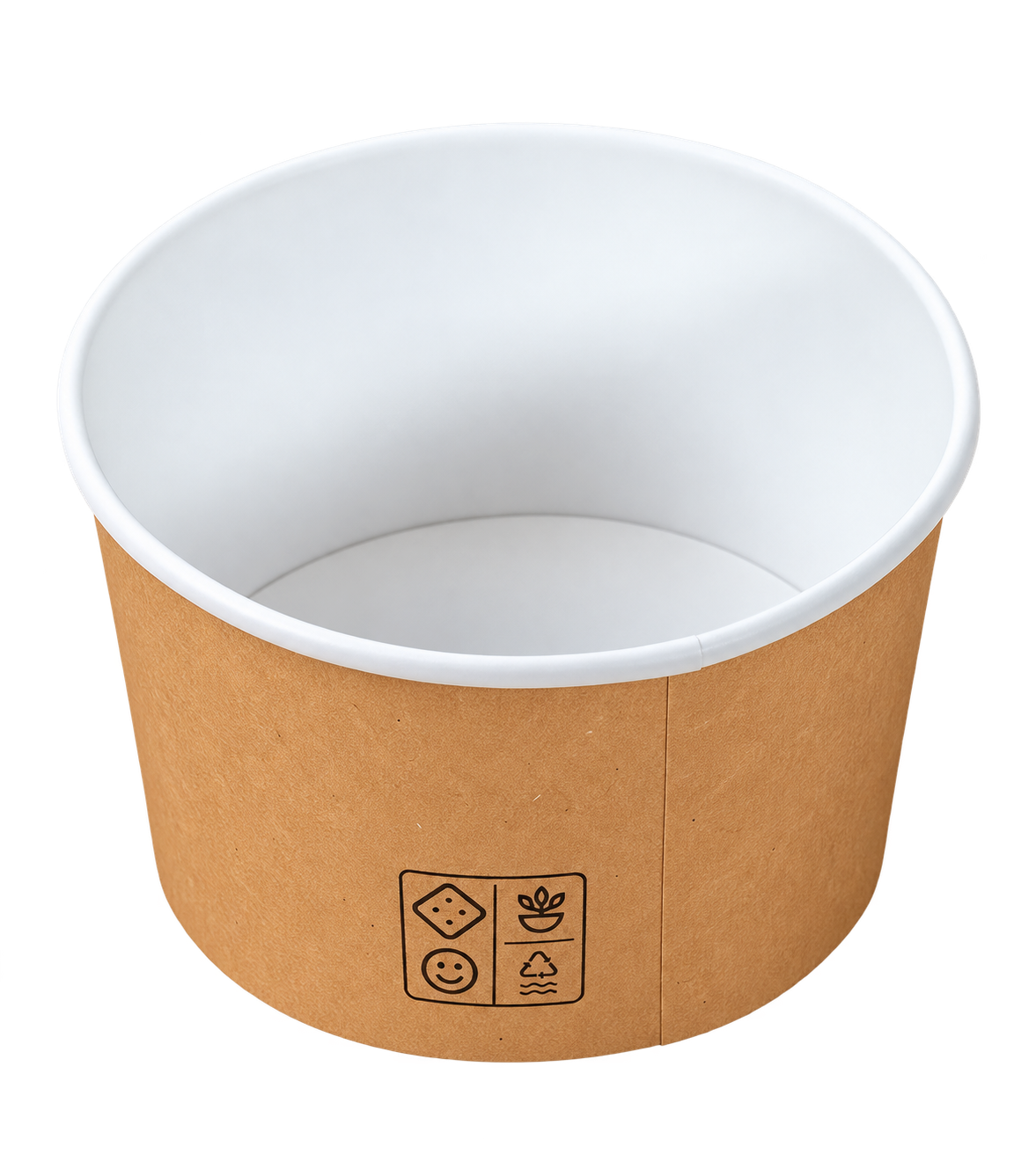 Pote de papel personalizado Kraft Bowls de 1.100 ml