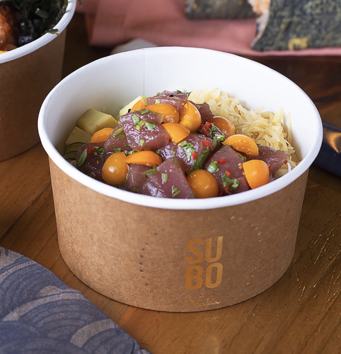 Embalagem Kraft Bowls personalizada pronta para entrega
