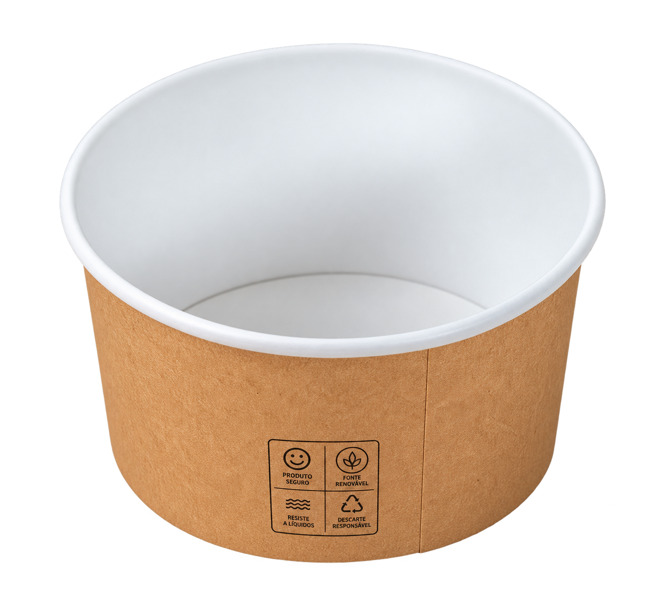 Pote de papel personalizado Kraft Bowls de 1.000 ml