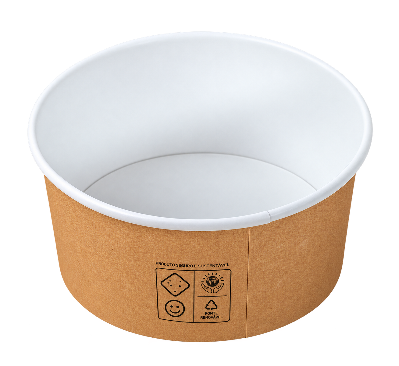 Pote de papel personalizado Kraft Bowls de 1.250 ml