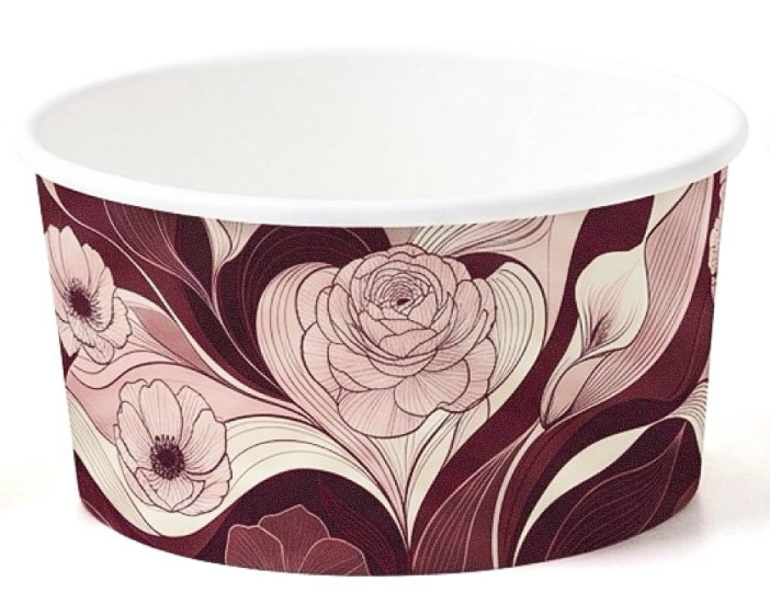 Pote de papel personalizado Kraft Bowls de 200 ml